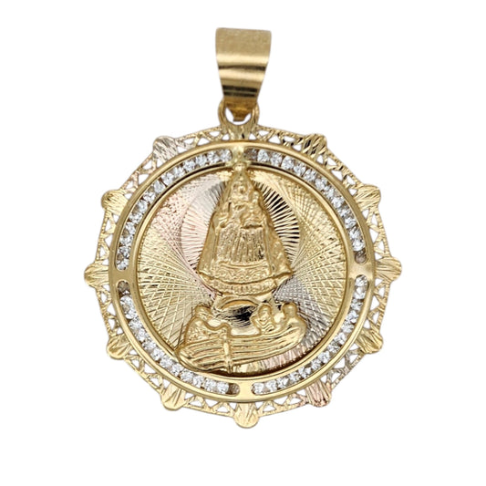 10k Gold Virgin De La Caridad Del Cobre Pendant