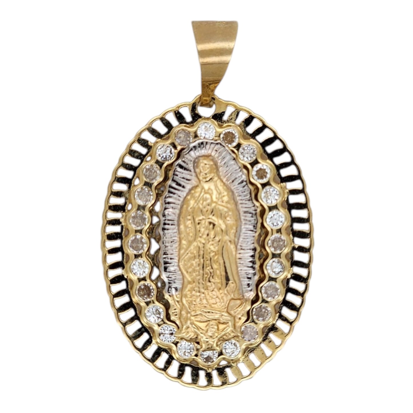 10k Gold Virgin of Guadalupe Pendant