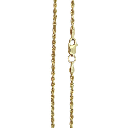 10k Gold Rope Chain 16in 1.5mm