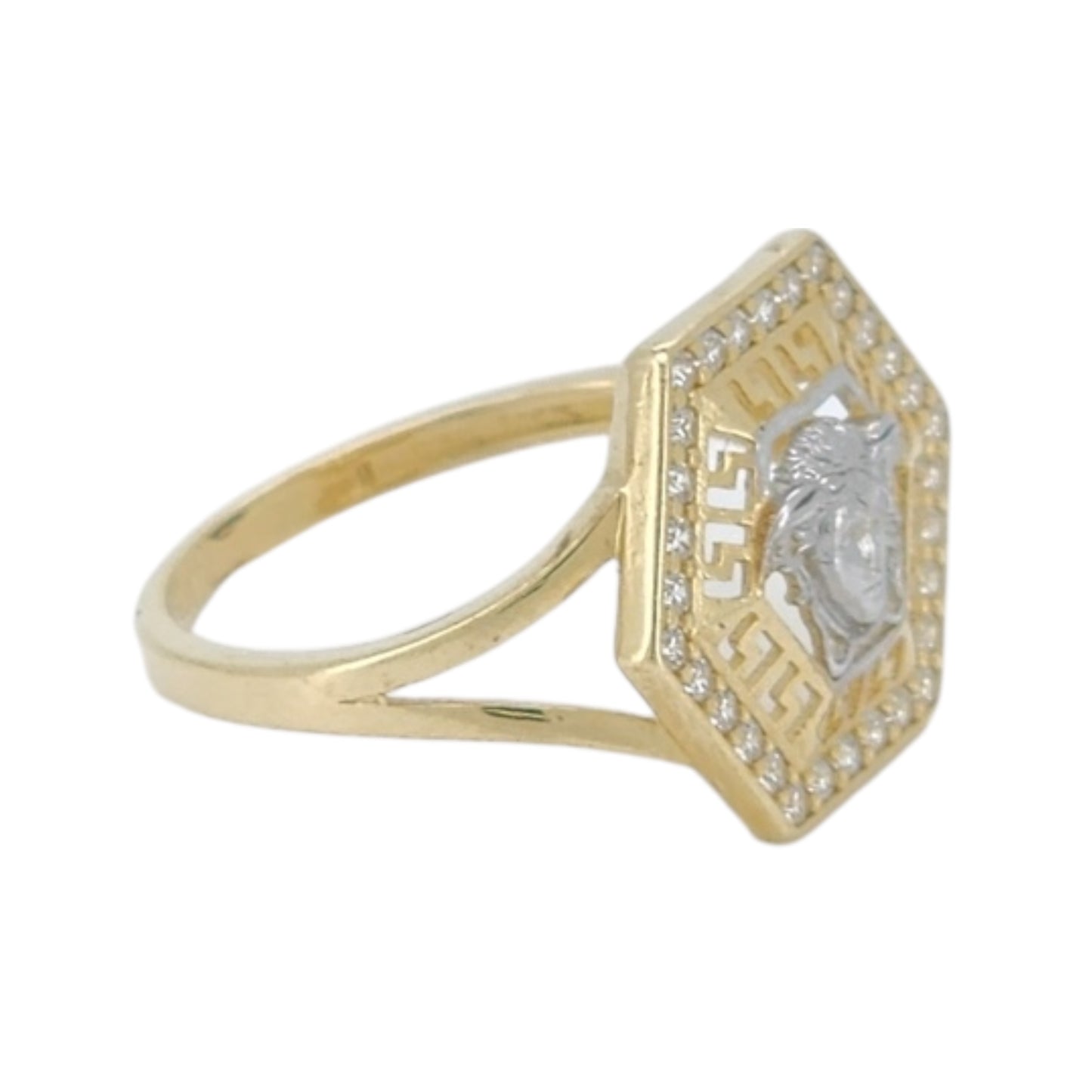 14k Gold Medusa Ring Size 8.5