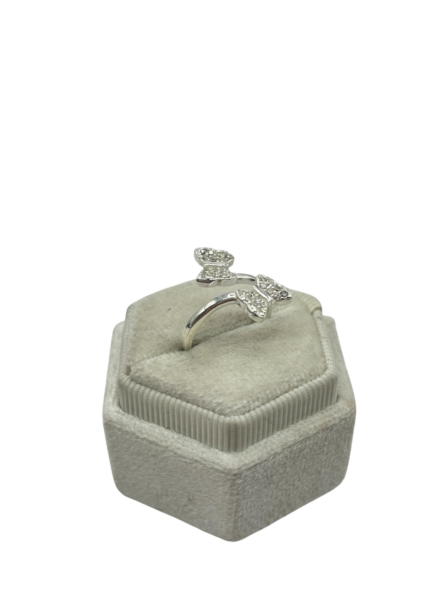925 butterfly silver ring size 6