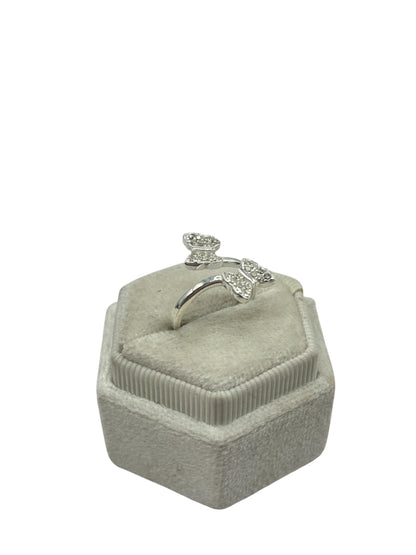 925 butterfly silver ring size 6