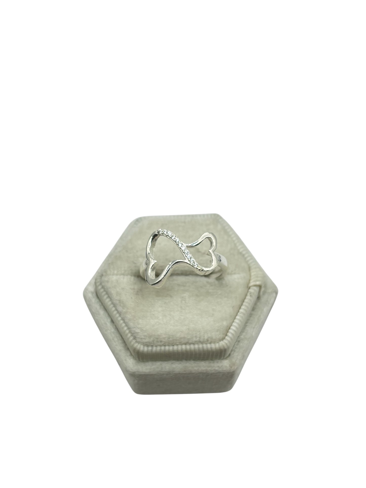925 silver heart ring size 6