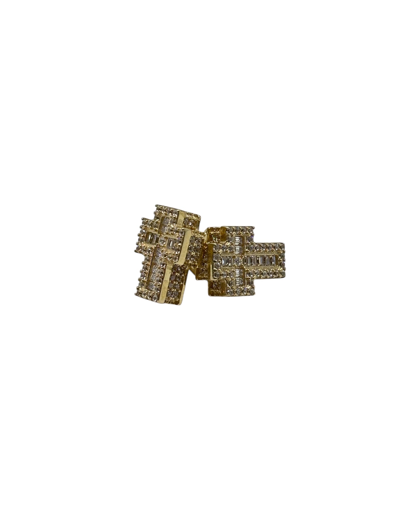 10k cross earrings