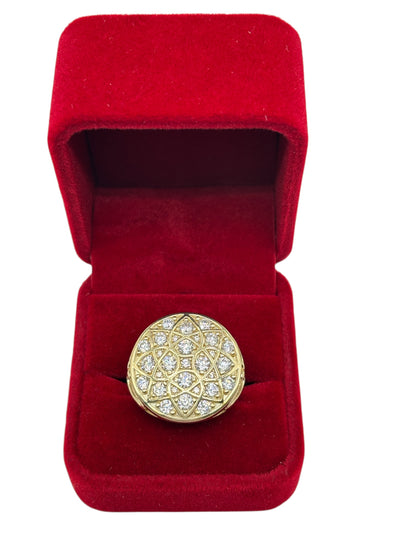 10k ring with cz stones size 10