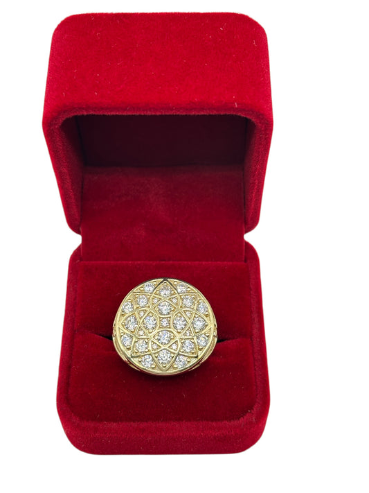 10k ring with cz stones size 10
