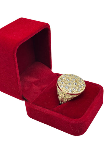 10k ring with cz stones size 10