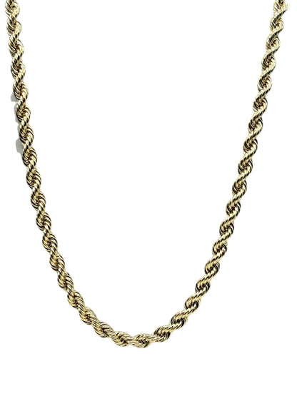 10k  gold rope chain 24in 6.1mm