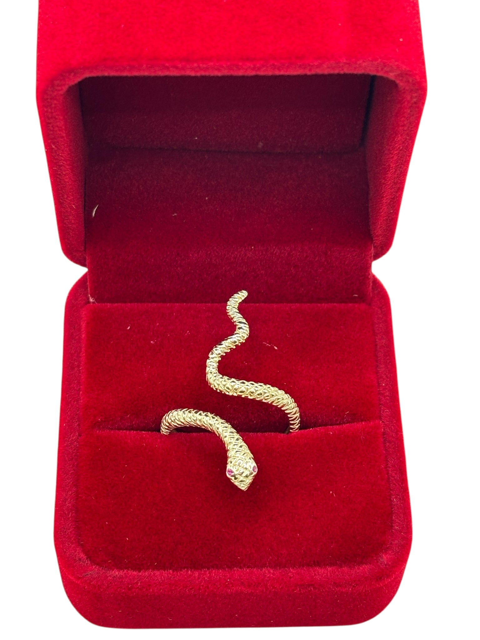 10k gold snake ring size 8