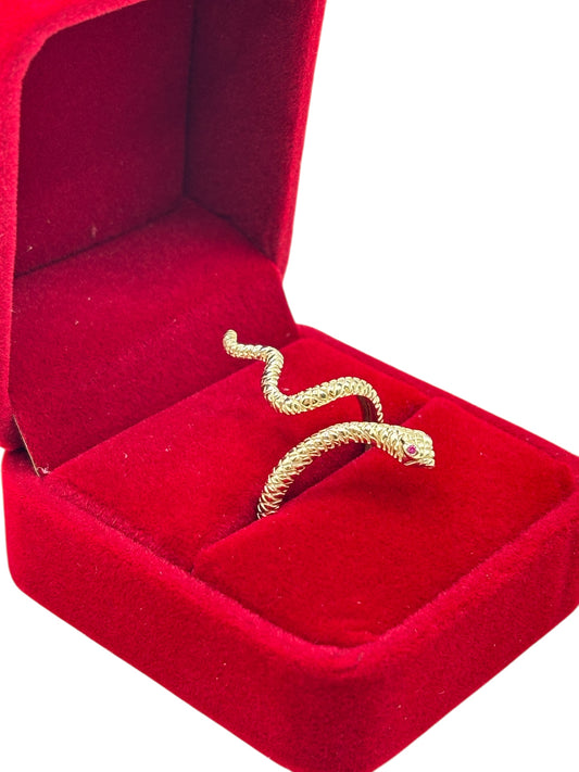 10k gold snake ring size 8