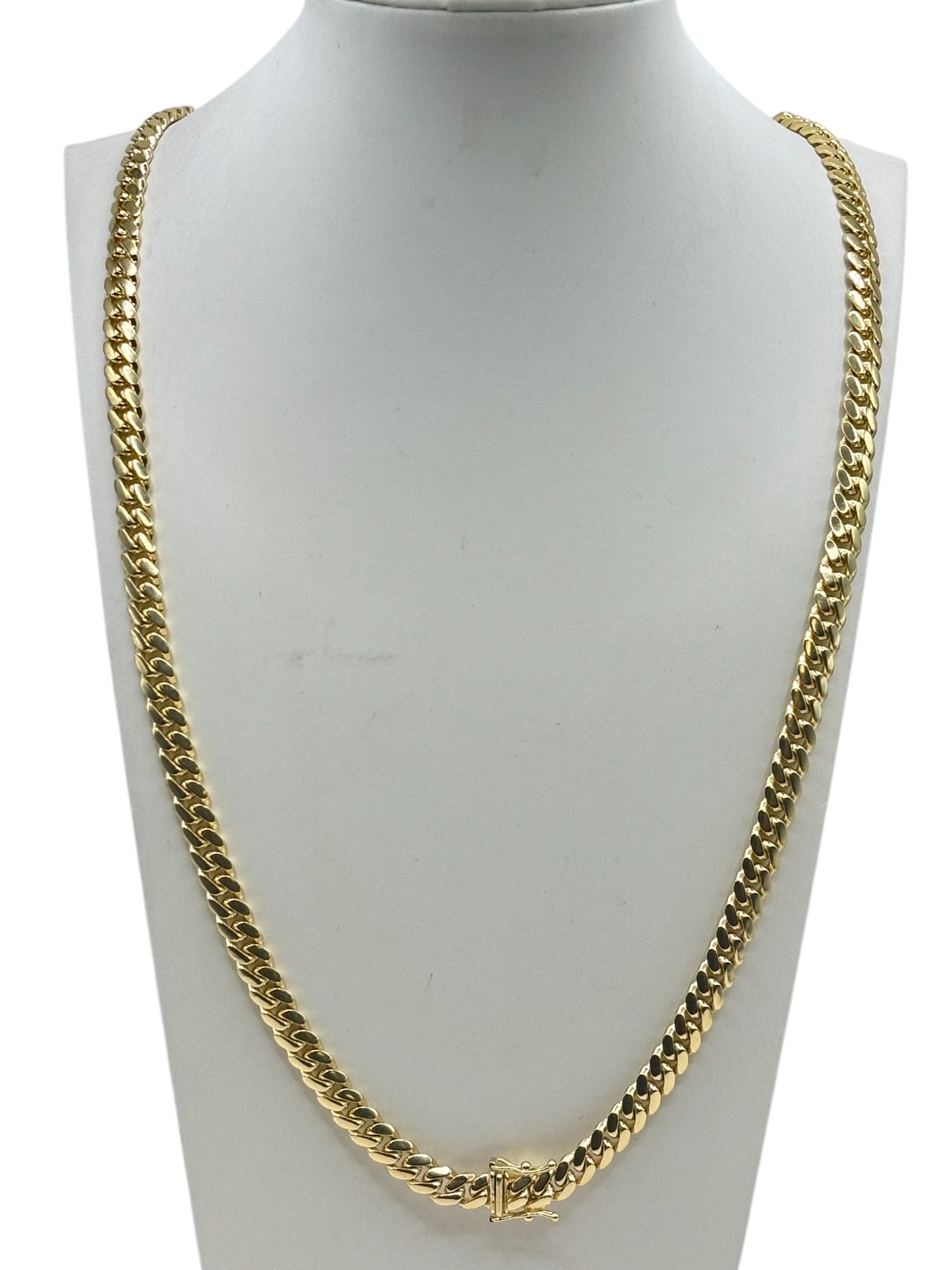 10k Gold Solid Cuban Chain 24in 5.7mm