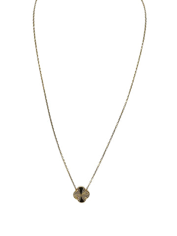 14k gold clover necklace 18in 1.3mm