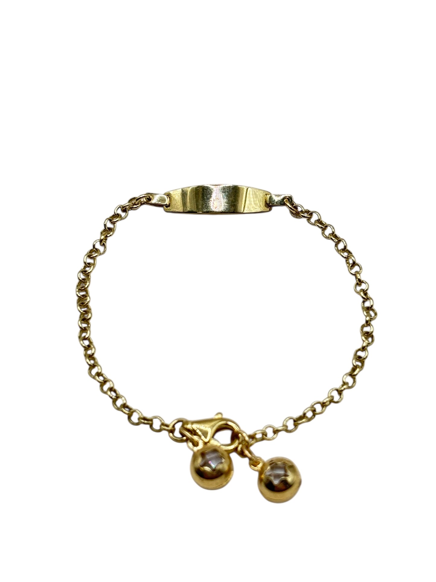 10k gold ID bracelet 6in 2mm