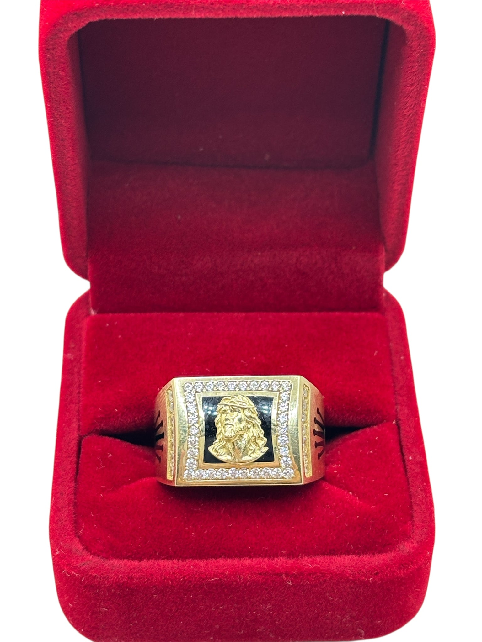 10k Gold Jesus face ring size 10