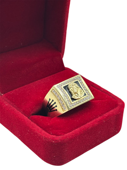 10k Gold Jesus face ring size 10