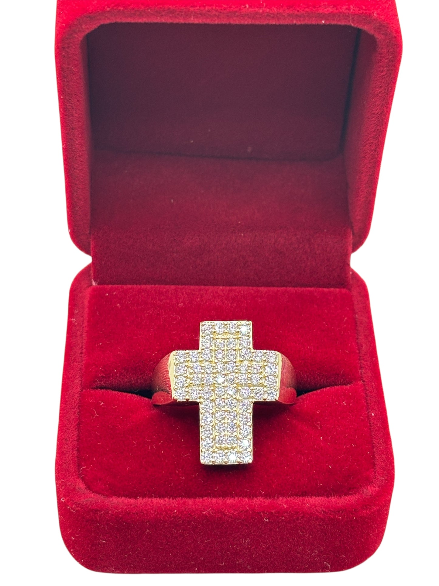 10k Gold cross ring size 10