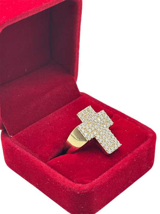 10k Gold cross ring size 10