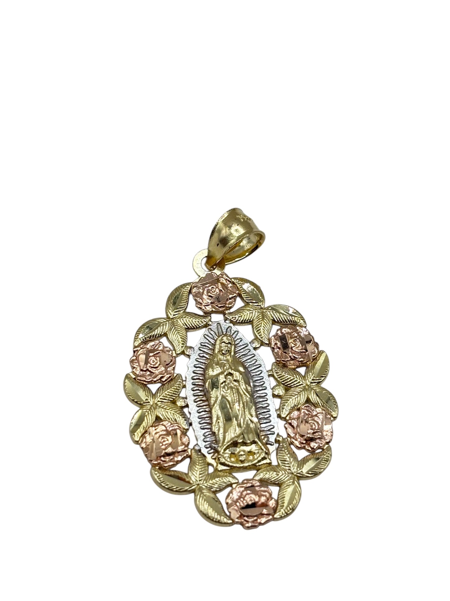 10k gold Guadalupe pendant