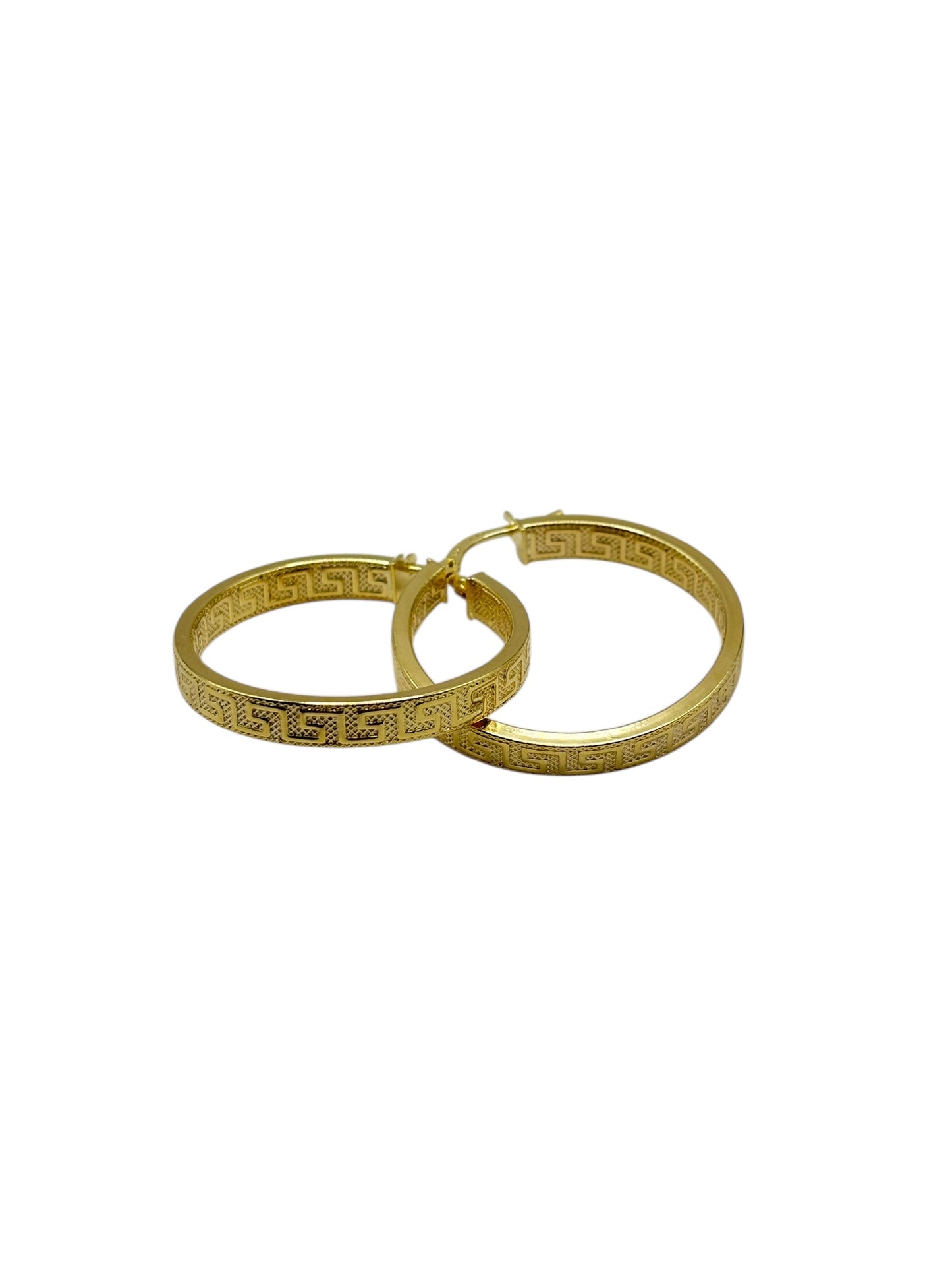 10k Gold ,thick medusa style earrings size 4