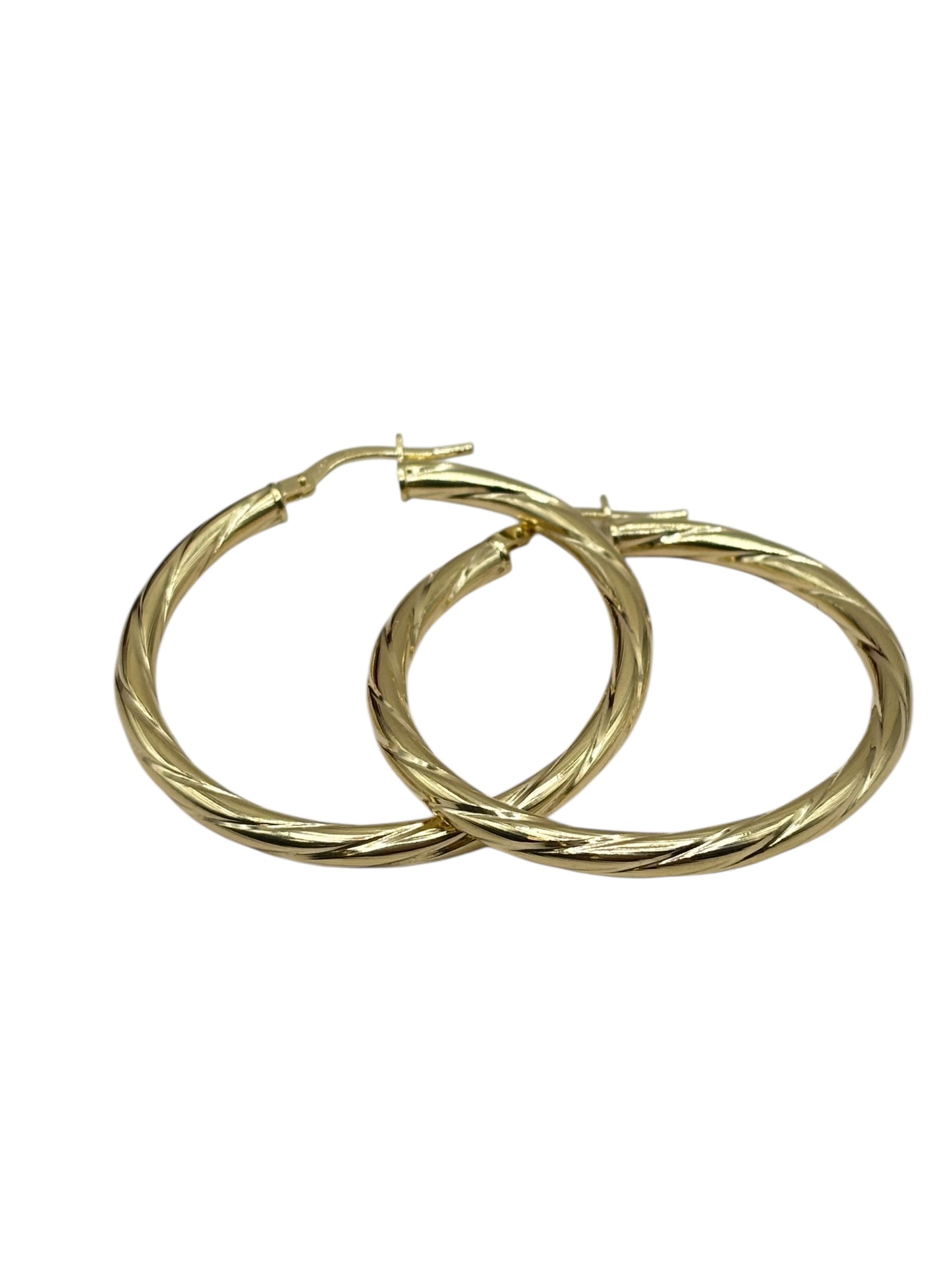 10k Gold ,fine Twisted style earrings size 4