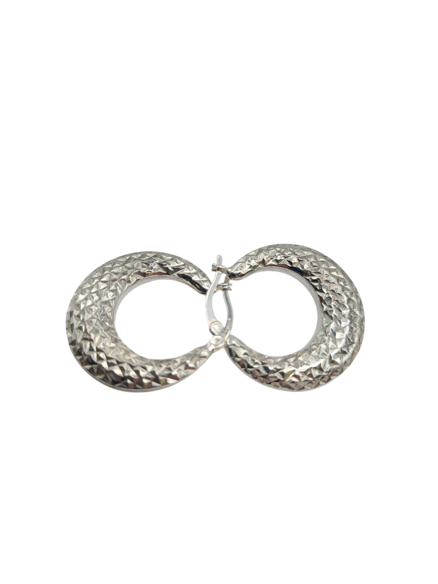 925 silver hoops. Star design.
