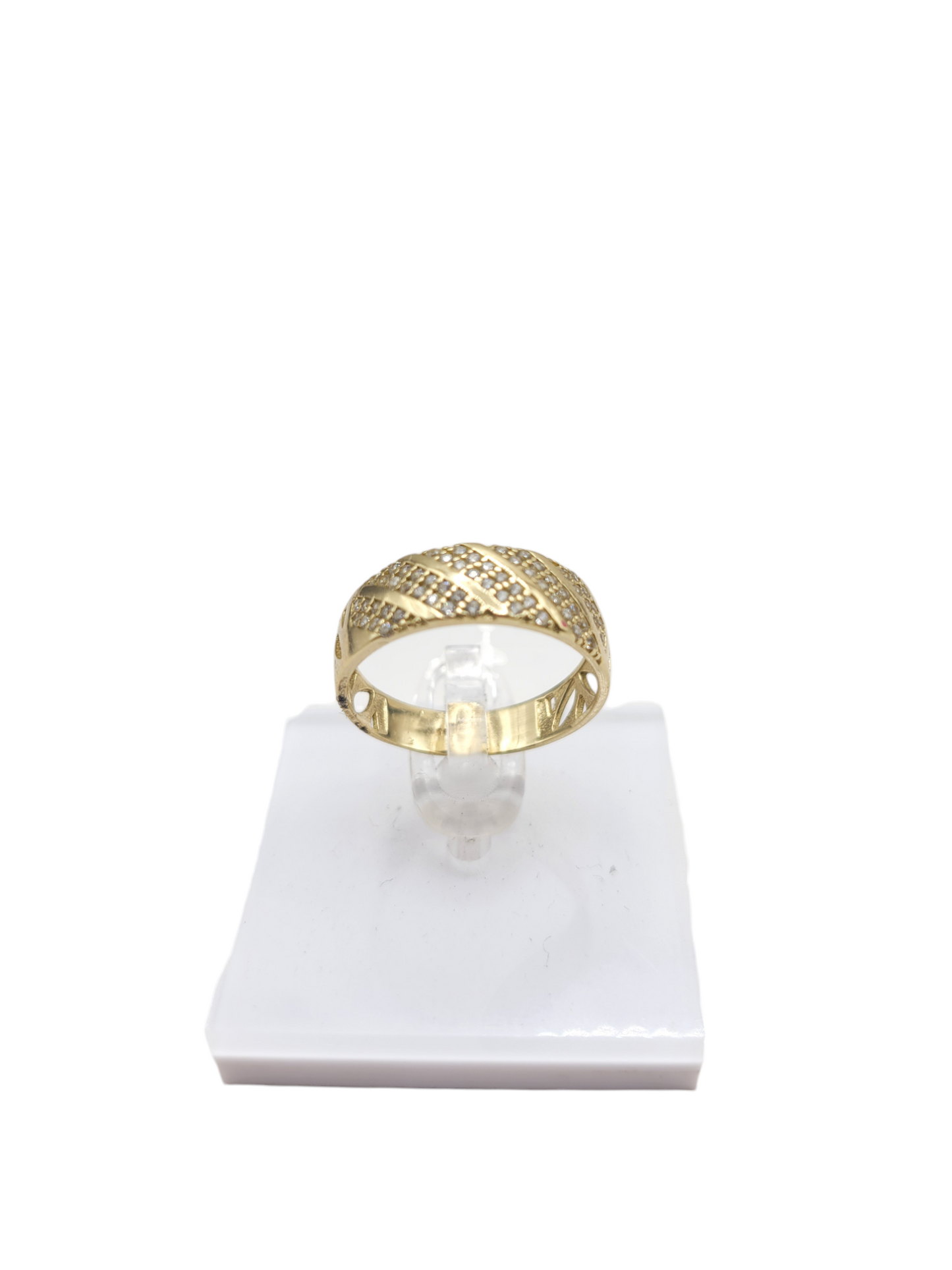 10K gold engagement ring. Size 8.5.  CZ stone