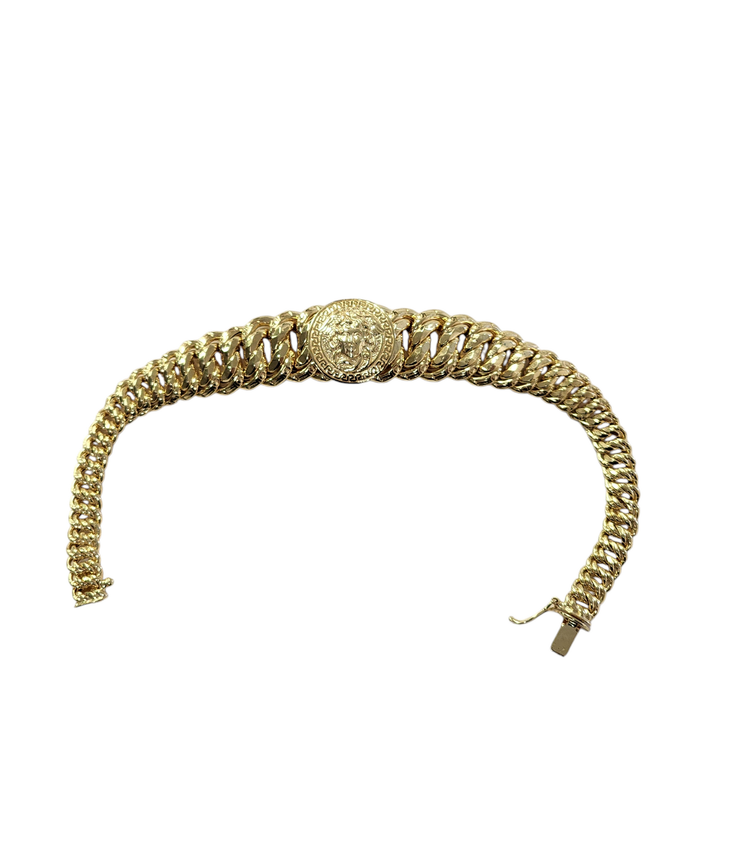 10k gold bracelet  8in. 15mm.