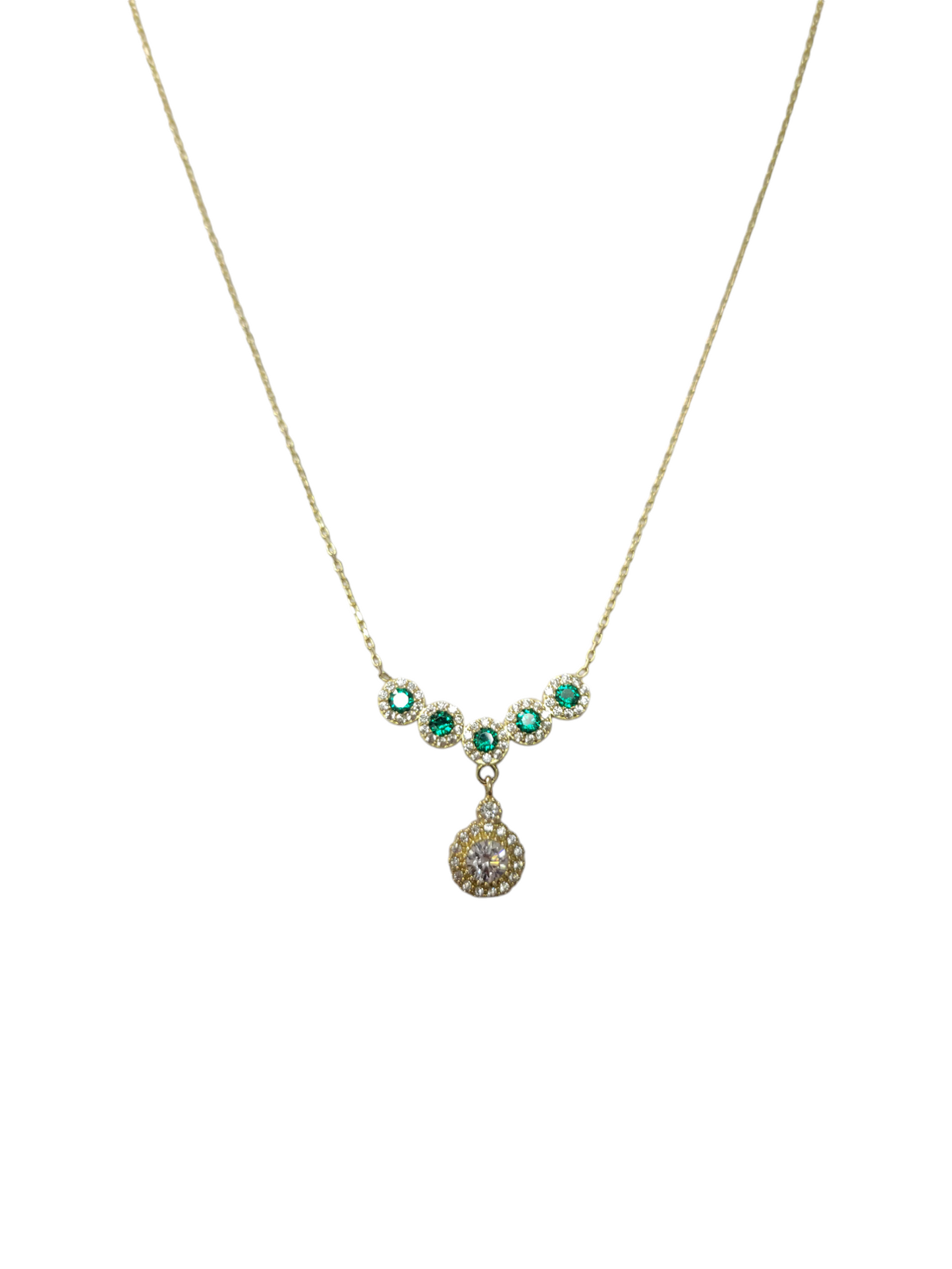 10k gold necklace with CZ stones