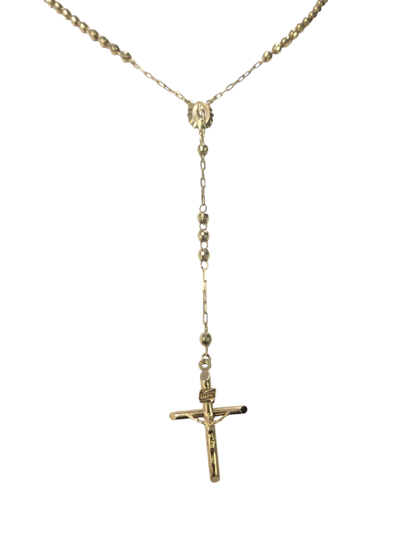 10k Gold Rosary 35in