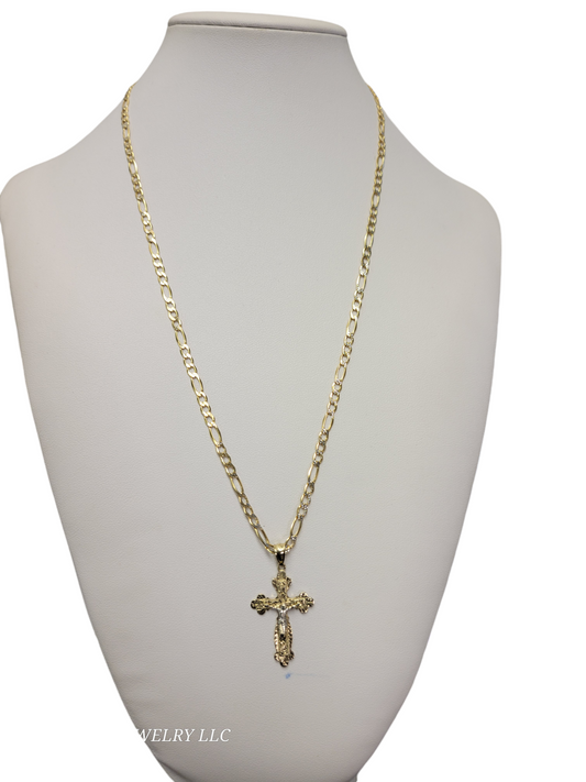 14k gold figaro chain 22in.