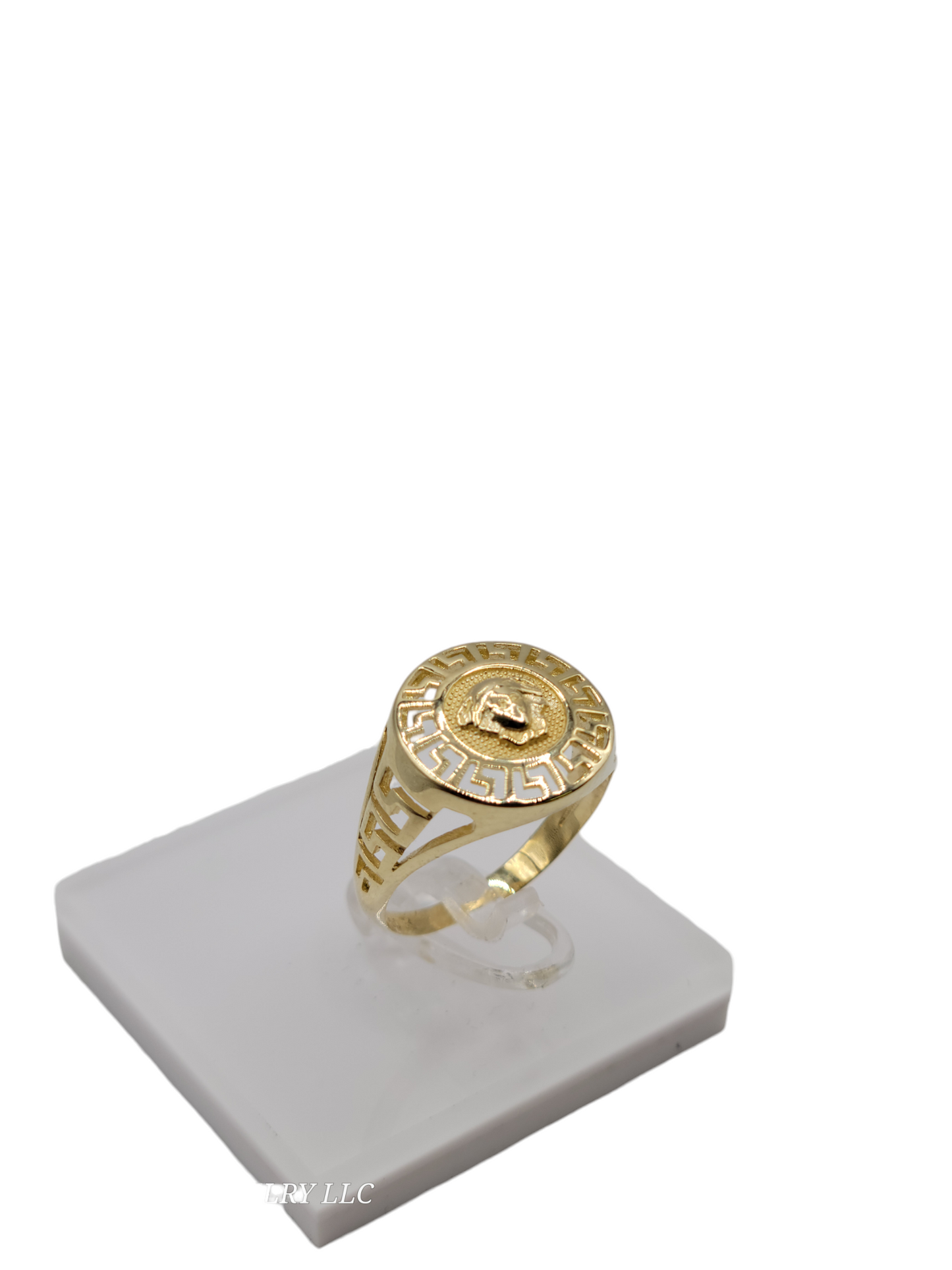 10k gold ring with medusa symbol size 7