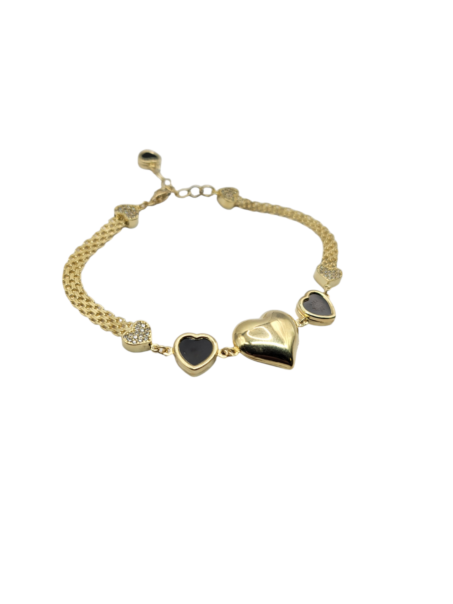 10k gold bracelet with CZ stones 7 - 8 in