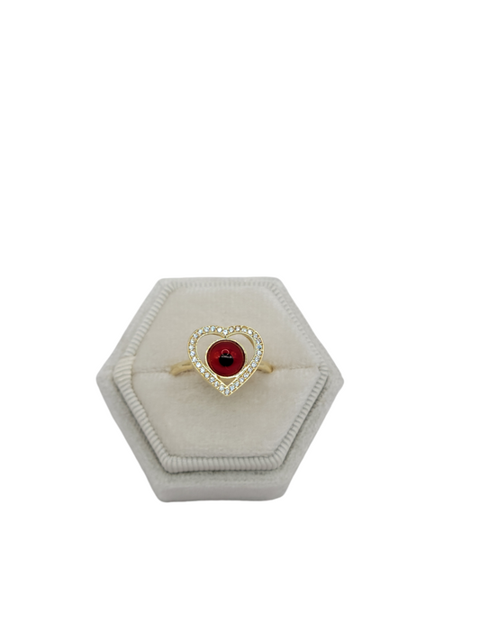 10k gold ring with 10k CZ stones size 7.5