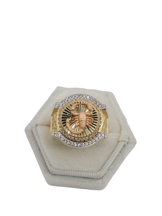 10k gold ring with CZ stones size 10