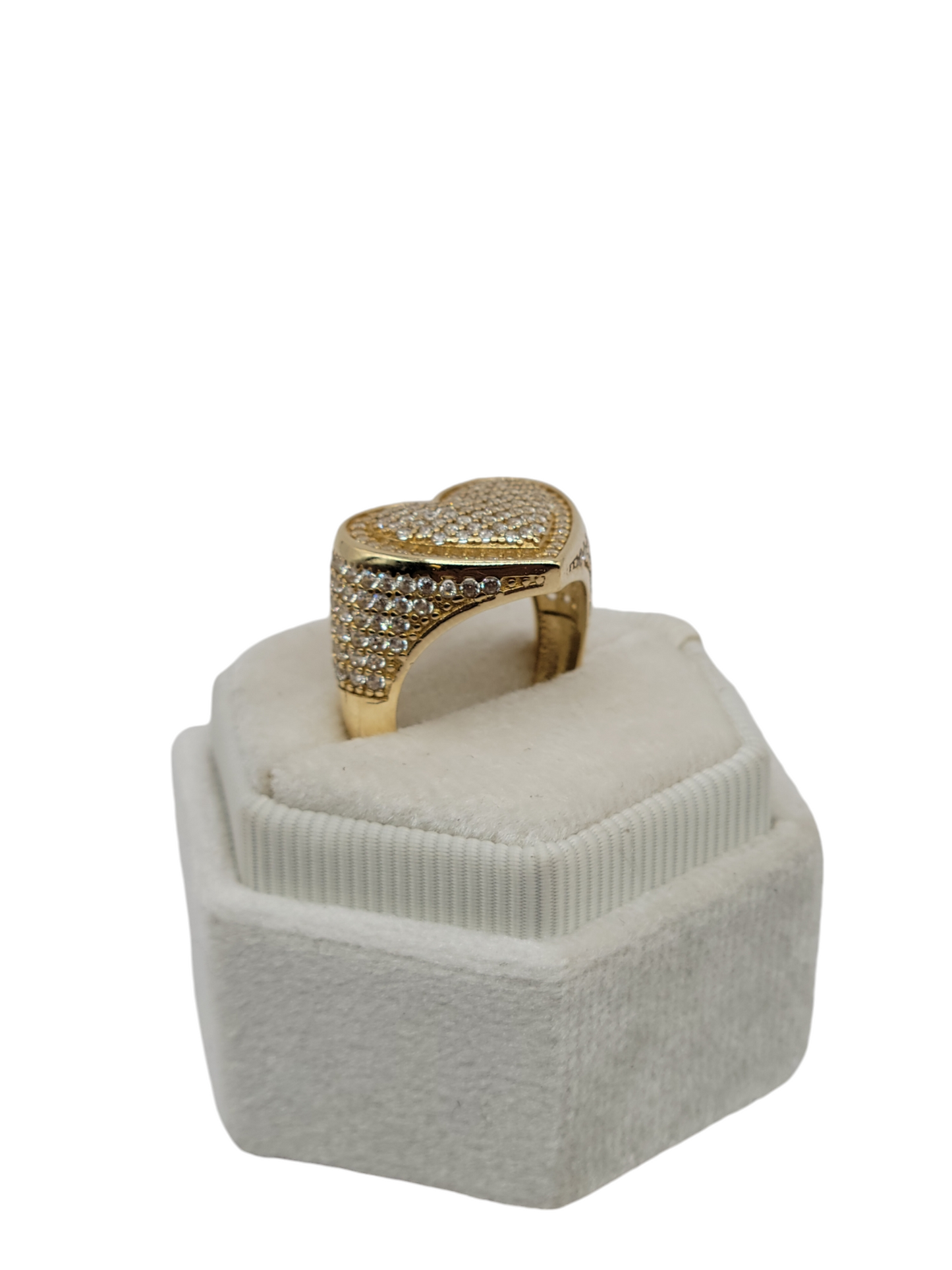 10k gold ring size 7 with CZ stones