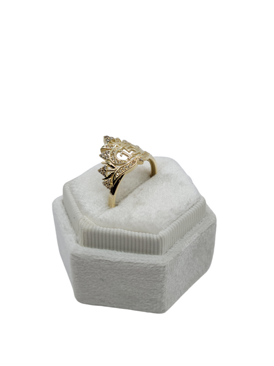 10k Gold Quinceanera Ring with CZ Stones size 8