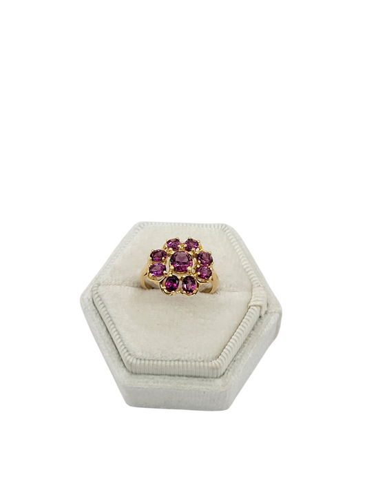 10k gold ring CZ stones size 5