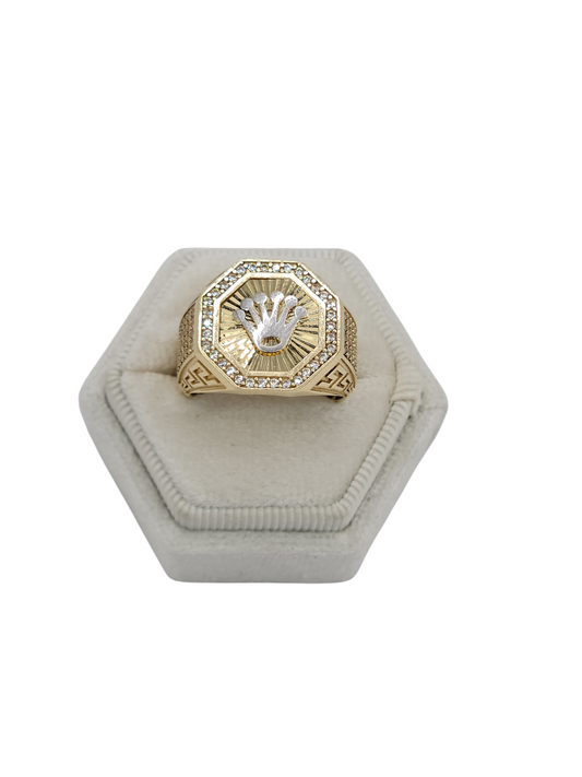 10k gold ring with CZ stones size 10