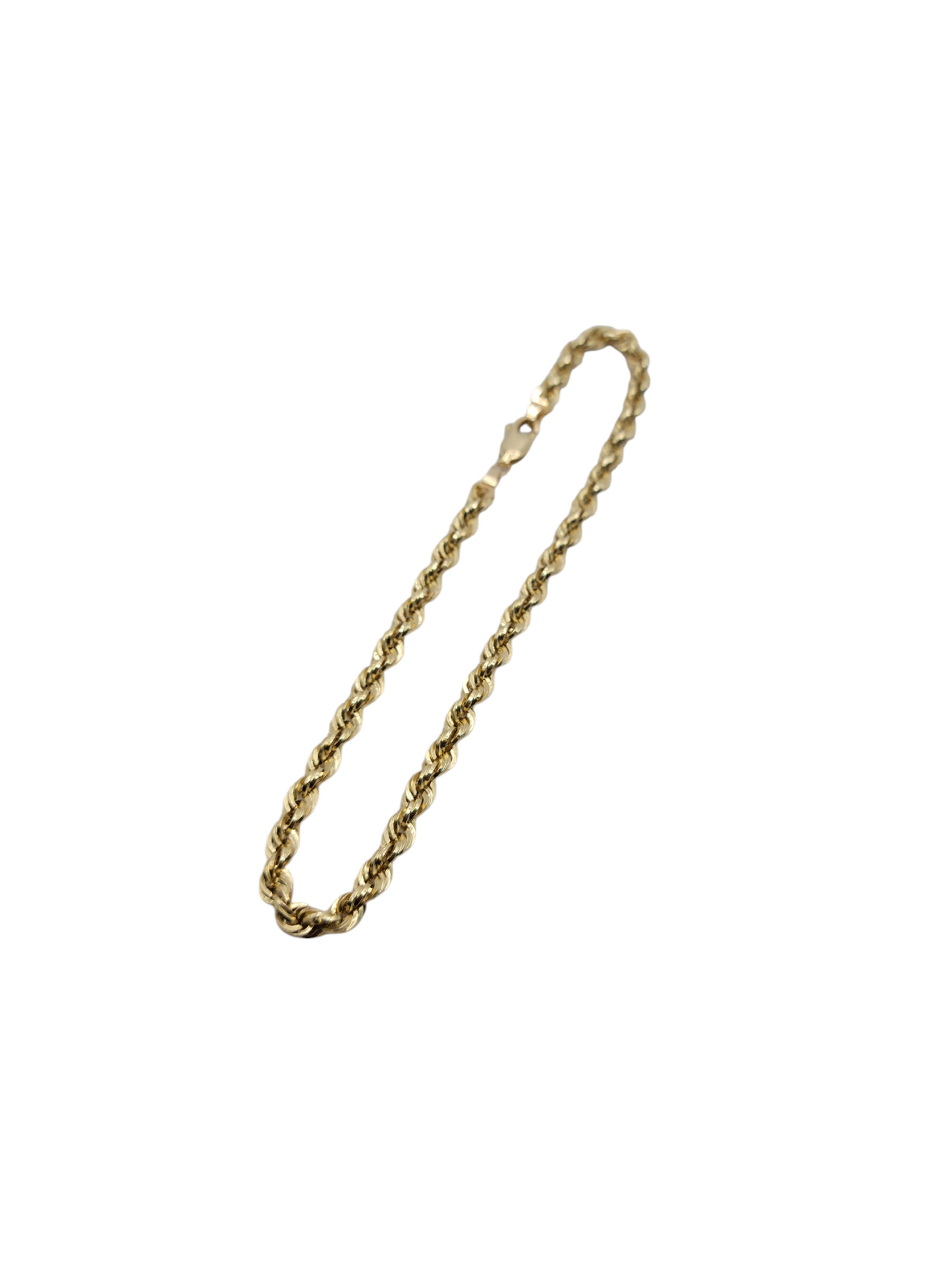 10k rope gold bracelet size 8.5in.