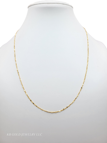 14K gold chain, 3 in 1 design. 18in