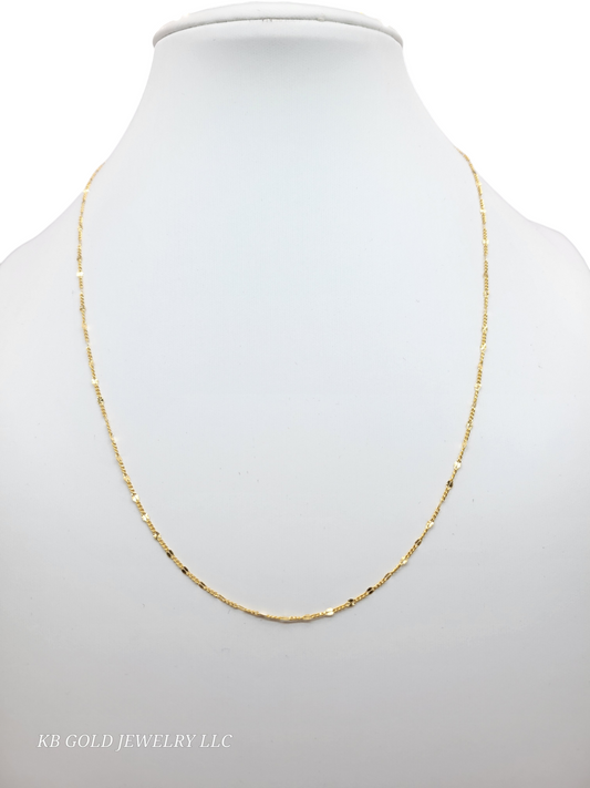 14K gold chain, 3 in 1 design. 18in