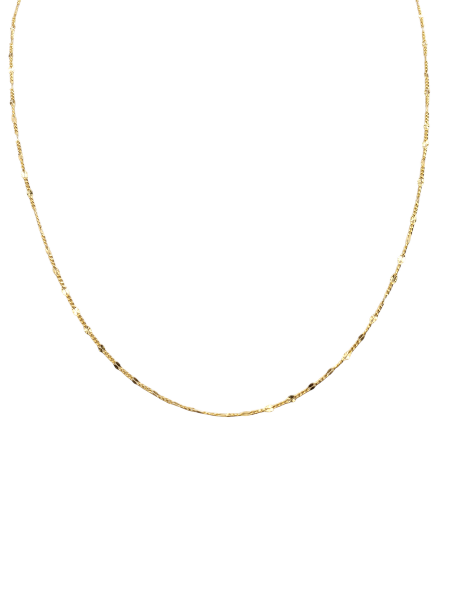 14K gold chain, 3 in 1 design. 18in