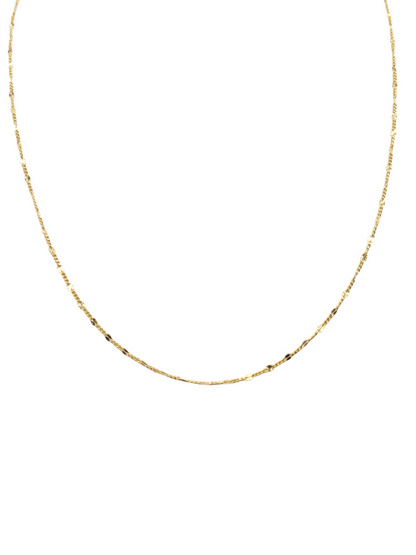 14K gold chain, 3 in 1 design. 18in