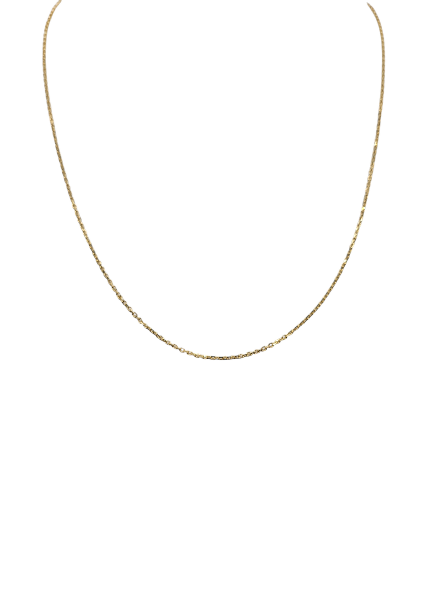 14K Gold Cuban Chain . 18in 1mm