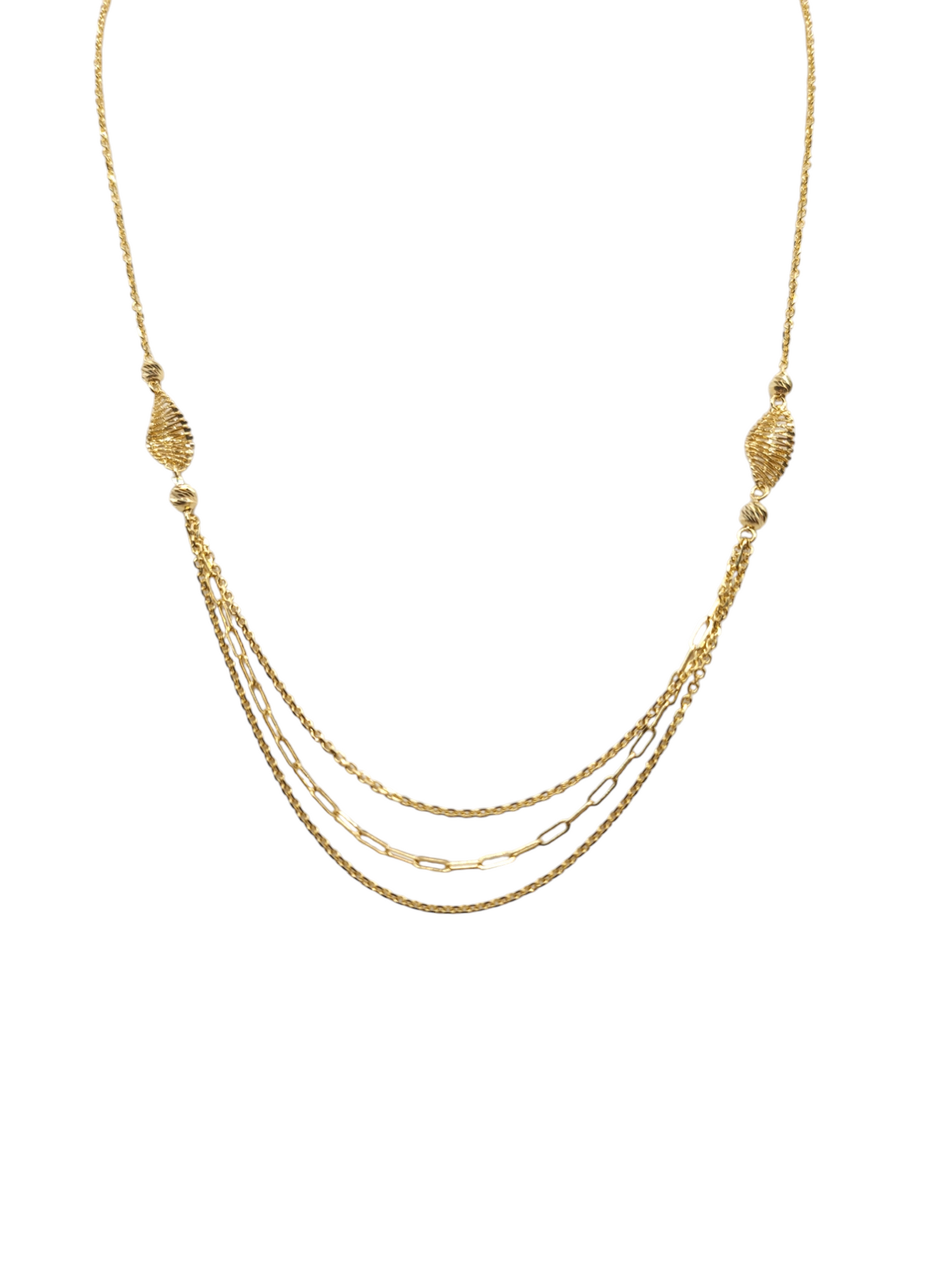 14K gold necklace. 18in 1.3mm