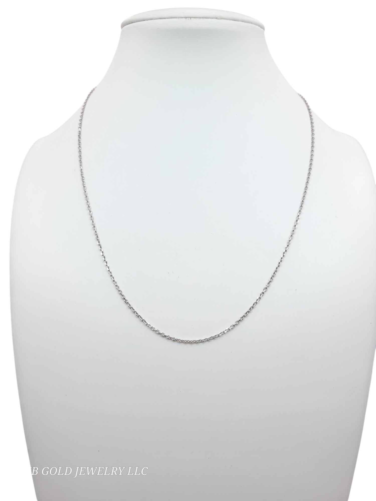 14K White Gold Chain .18in 2mm