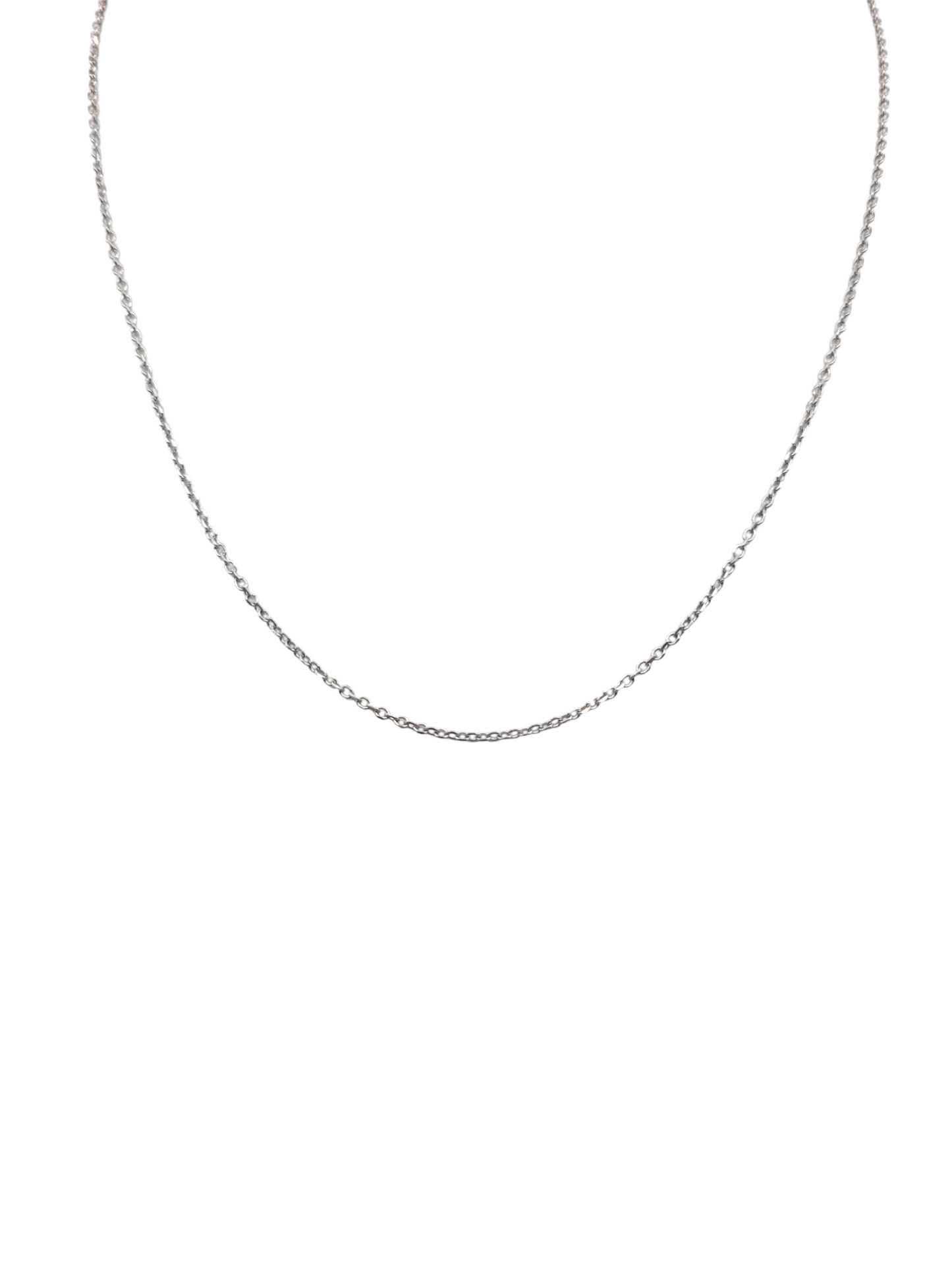 14K White Gold Chain . 16in 1.3mm