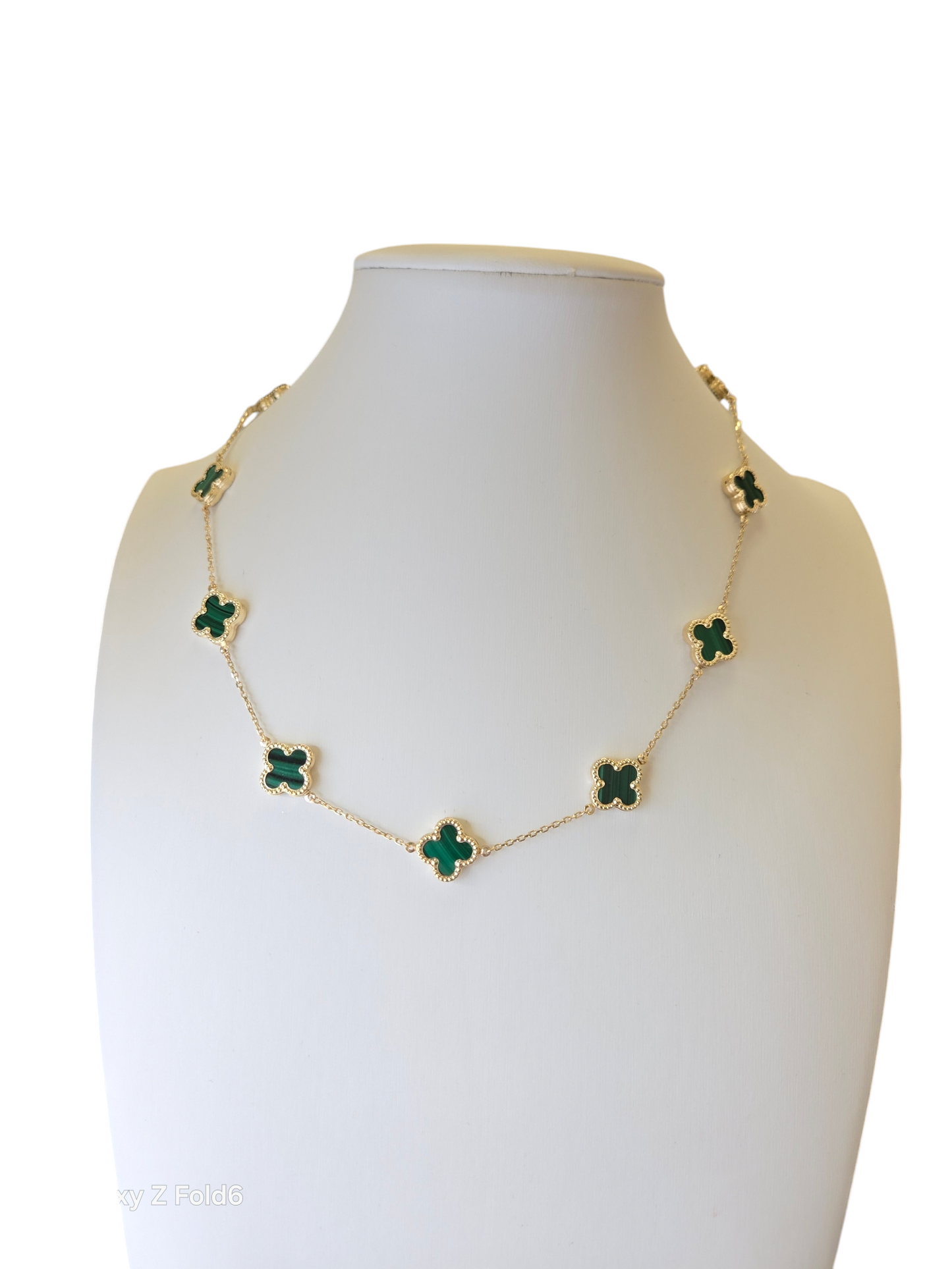 14k Trevol Style Gold necklace 16-18in