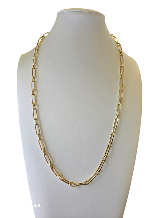 14k Gold necklace Strand Style 5mm  24in