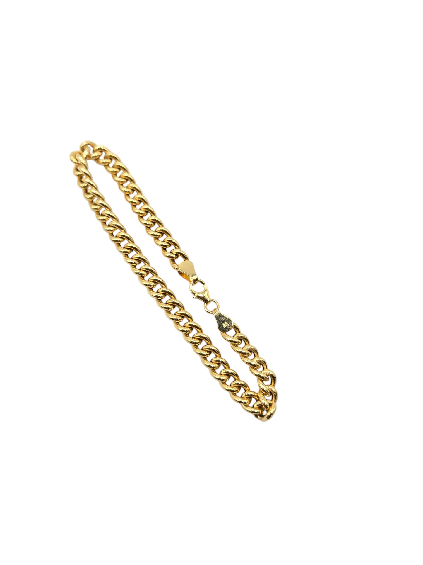 14k gold bracelet Cuban style. 7.5in 5mm